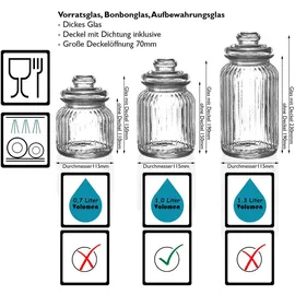 BigDean Bonbonglas 1,1 l 3 St.
