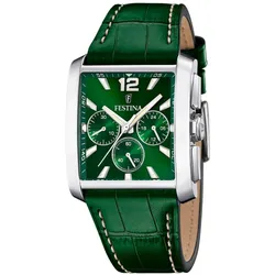 Festina Herren uhr Festina Timeless Chrono GRemi grau - edelstahl und leder Herrenuhren   