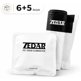 Zedar K1200 Geruchsvernichter und Katzentoilettenbeutel Set - 6 Stück Duftpods - 5 Rollen - für Katzenstreu - Katzentoilette - Katzenklo