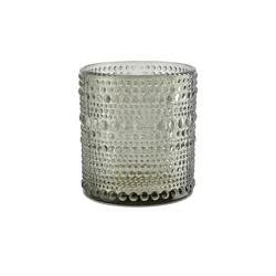 Windlicht   , braun , Glas , Maße (cm): H: 8  Ø: 7.5