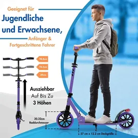 SereneLife Big Wheel Scooter Lila