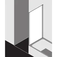 Kermi Liga Seitenwand verkürzt LITVD09016VPK 90x160cm, silber hochglanz, ESG klar Clean, auf Badewanne
