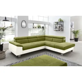 Cotta Ecksofa Komaris L-Form Kunstleder 2-Sitzer Grün