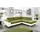 Cotta Ecksofa Komaris L-Form Kunstleder 2-Sitzer Grün
