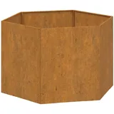 vidaXL Pflanzkübel Rostig 60 x 60 x 45 cm Cortenstahl