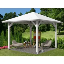 SKANHOLZ Skan Holz Holz-Pavillon Cannes 1 Weiß lasiert 294 cm x 294 cm