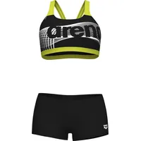 Arena WAKE Bikini Set Damen in black-soft green, Größe 44 - schwarz