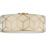 Maytoni Deckenleuchte Messina Ø 57 cm, beige, Leinen