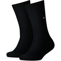 Tommy Hilfiger Kinder Socken, Vorteilspack - Basic, TH, 23-42, einfarbig Schwarz 39-42