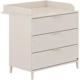 yuny by paidi Wickelkommode YUNY BY PAIDI "SISTER LOU mit abnehmbarem Aufsatz und 3 Schubladen", beige (cashmere, beige), B:94,7cm H:87,9cm T:52,4cm, Spanplatte, Wickelkommoden, Wickelkommode, Kommode in Beige, 95 cm Breite, geprüfte Sicherheit, Soft-Close
