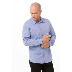 Chef Works® MODERN CHAMBRAY Herrenhemd Urban Collection Artikel SHC06 Blau Größe L