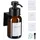 Relaxdays Seifenspender, 1er Pack, 250ml, Braunglas, Edelstahl, Wandseifenspender zum Kleben, ohne Bohren, braun/schwarz