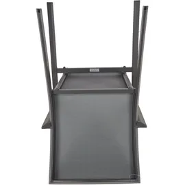 Garden Pleasure Gartenmöbel-Set Rana 5-teilig mit Keramik-Tisch Dunkelgrau