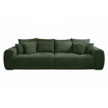 luma-home schönes für dein zuhause Big Sofa XXL B306/T134/H86 cm, bequeme Lounge Couch mit hochwertiger Federkernpolsterung, viele Kissen, Liegefläche 120 cm x 240 cm, modischer Cordstoff-Bezug in Grün
