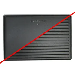 SANTOS BBQ Wende-Grillplatte Gusseisen für Napoleon Rogue, 45,1 x 29,5 cm, seasoned