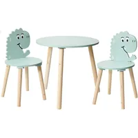 Home Styling Collection Kindertisch Dinosauriermotiv 50 x 50 x 50 cm Kiefer blau