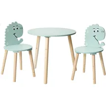 Home Styling Collection Kindertisch Dinosauriermotiv 50 x 50 x 50 cm Kiefer blau