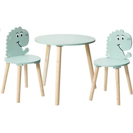 Home Styling Collection Kindertisch Dinosauriermotiv 50 x 50 x 50 cm Kiefer blau