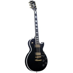 Gibson E-Gitarre, Les Paul Custom Ebony Gloss, Custom Electric Guitar, Les Paul Custom Ebony Gloss - Custom E-Gitarre