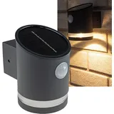 ChiliTec Solarleuchte Edelstahl IP44 mit Bewegungsmelder anthrazit