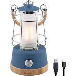 Campinglampe Kiruna - LED Lampe - Retro Outdoor Campinglampe mit Powerbank BLAU No Size