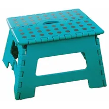 SBS Tritthocker 30.5 x 22 x 22 cm - bis 150 kg - tragbar rutschfest platzsparend Tritt Steigleiter (Türkis)