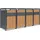 Westmann Mülltonnenbox Varius 4 265 x 116 cm grau