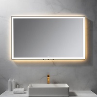 neoro n50 Metal Touch Lichtspiegel B: 120 cm, mit umlaufender Beleuchtung, direkt + indirekt, BN0017MI,