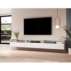 Lowboard INOSIGN "Baros", weiß (weiß, weiß hgl), B:270cm H:42cm T:41cm, ABS-Kunststoff, Sideboards, stehend/hängend montierbar, Breite 270 cm