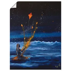Artland Wandbild »Himmlische Drachen«, Dark Fantasy, (1 St.), als Poster, Wandaufkleber in verschied. Größen Artland Farbe Bild(er): blau