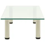 vidaXL TV-Tisch 80x35x17 cm Transparentes Hartglas