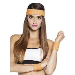 Orangene Schweißbänder 3er Set - OS