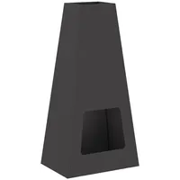 vidaXL Feuerstelle Schwarz 50x35x100 cm Stahl