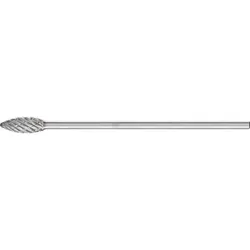 Hartmetall Hochleistungsfrässtift STEEL Flamme B Ø 12x30mm Schaft-Ø 6x150mm für Stahl