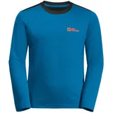 Jack Wolfskin Actamic Langarm-t-shirt - Crisp Cobalt - 116 cm