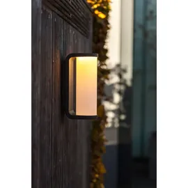 Lutec Außenwandleuchte Aluminium 7x20 cm inkl. Bewegungsmelder schwarz
