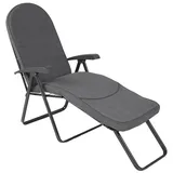 Sonnenliege Liegestuhl Relaxliege Modena Oval Camping Liege Relaxsessel Klappbar