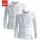 CLIPPER Unterhemd (2 St.), schlichtes Basic, Unterziehshirt - in Doppelripp, Langarmshirt Gr. 6 (6), weiß, , 602493-6