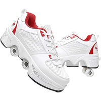 Roller Skate Shoes, Rollschuhe Verformung Schuhe für Männer Frauen und Kinder, 2 in 1 Mehrzweckschuhe Schuhe mit Rollen, Schuhe Rollen