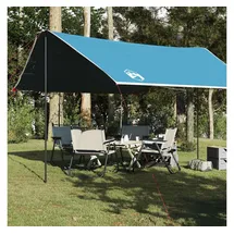 vidaXL Tarp, Wasserdicht Zeltplane, Sonnensegel Abdeckplane für Hängematte, Regenschutz Sonnenschutz für Outdoor Camping Picknick Festival, Blau 430x380cm