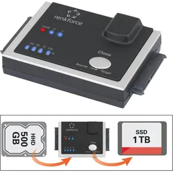 Renkforce 1fach Festplatten-Kopierstation SATA RF-3390044