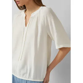 s.Oliver Strukturierte Viskosemix-Bluse im O-Shape Beige 48