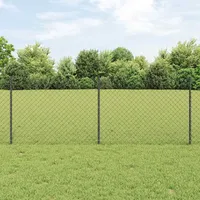 vidaXL Zaunpfosten 0,8 x 250 cm Grau/Stahl