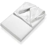 Setex Frottee Matratzenschutz, 140 x 200 cm großer Matratzenschoner, Generation, Weiß