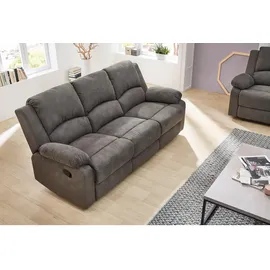 luma-home schönes für dein zuhause luma-home 3-Sitzer-Relaxsofa, Anthrazit Textil, Füllung: Taschenfederkern, einzeln stellbar,Rechteckig, 204x97x87 cm Wohnzimmer, Sofas & Couches, Sofas, 3-Sitzer Sofas