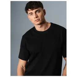 T-Shirt TRIGEMA "TRIGEMA Heavy Oversized T-Shirt", Herren, Gr. XXL, schwarz, 100% Baumwolle, casual, Halbarm, Shirts