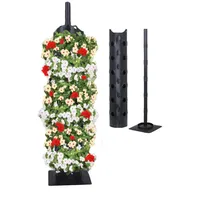 Spetebo Pflanzenturm 85 x 85 x 85 cm Schwarz