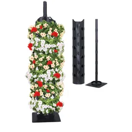 Spetebo Pflanzenturm 85 x 85 x 85 cm Schwarz