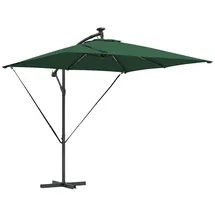 vidaXL Auskragender Bananenschirm Grün 249 x 249 x 250 cm