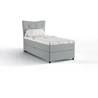 Panda möbel Boxbett, Grau, Holz, Mode, 90x200 cm, Oeko-Tex®